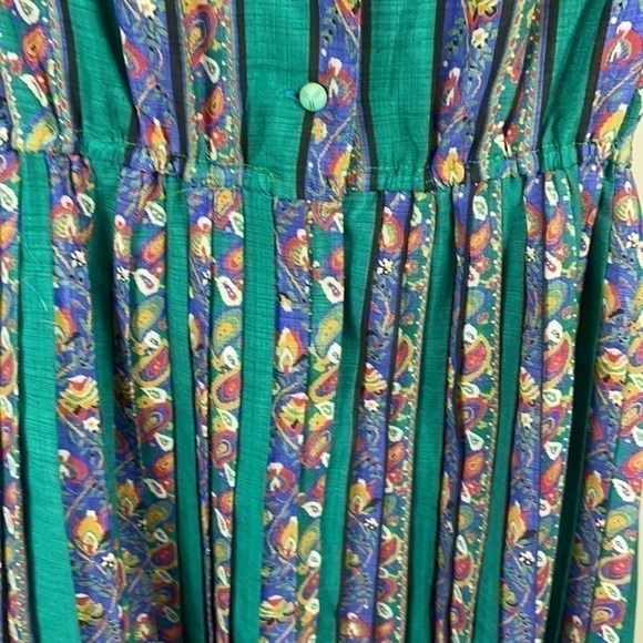 Vintage Floral Patterned Pleated Dress size S - Picture 8 of 15